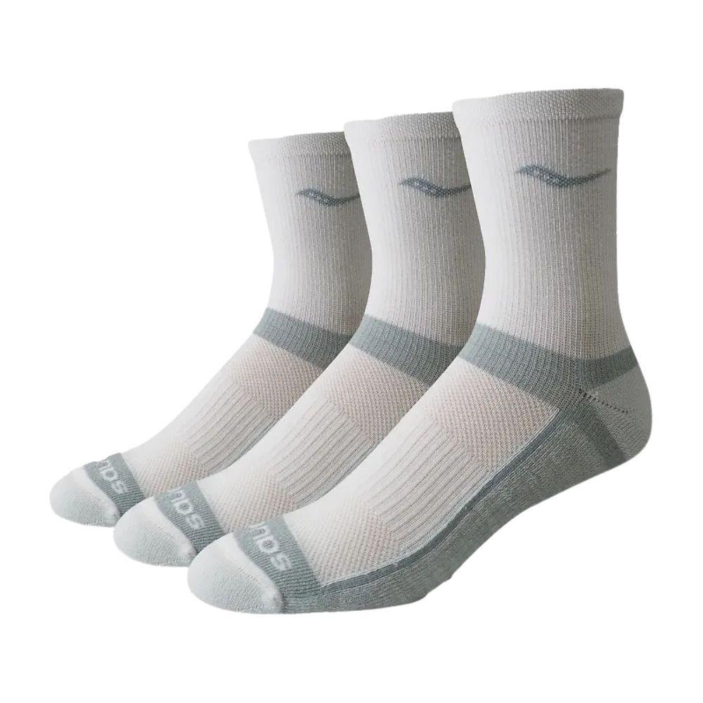SAUCONY INFERNO MID CREW SOCK3/PACK ถุงเท้าวิ่งสำหรับผุ้ชายและผู้หญิง - Rev Online